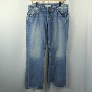 BKE Star 18 Faded Distressed Bootcut Blue Jeans